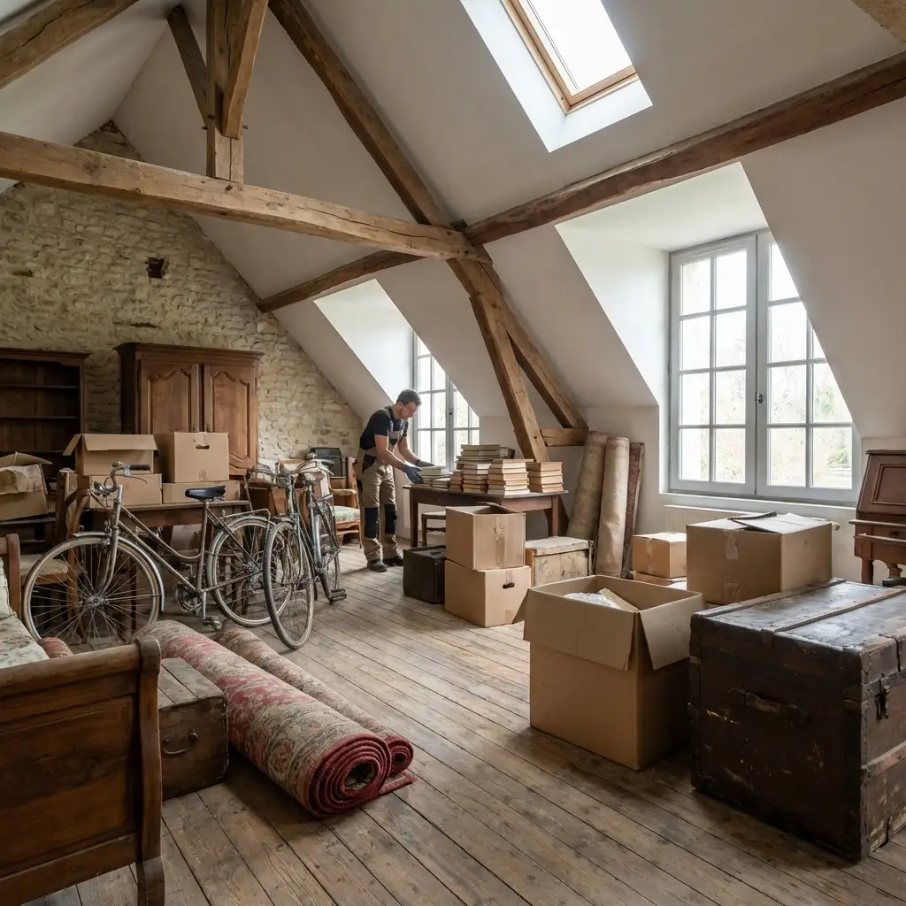 Débarras de cave, grenier et garage